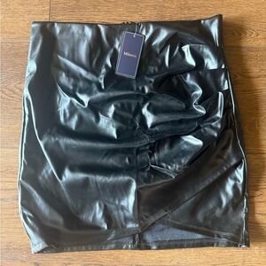 Black Faux Leather Skirt